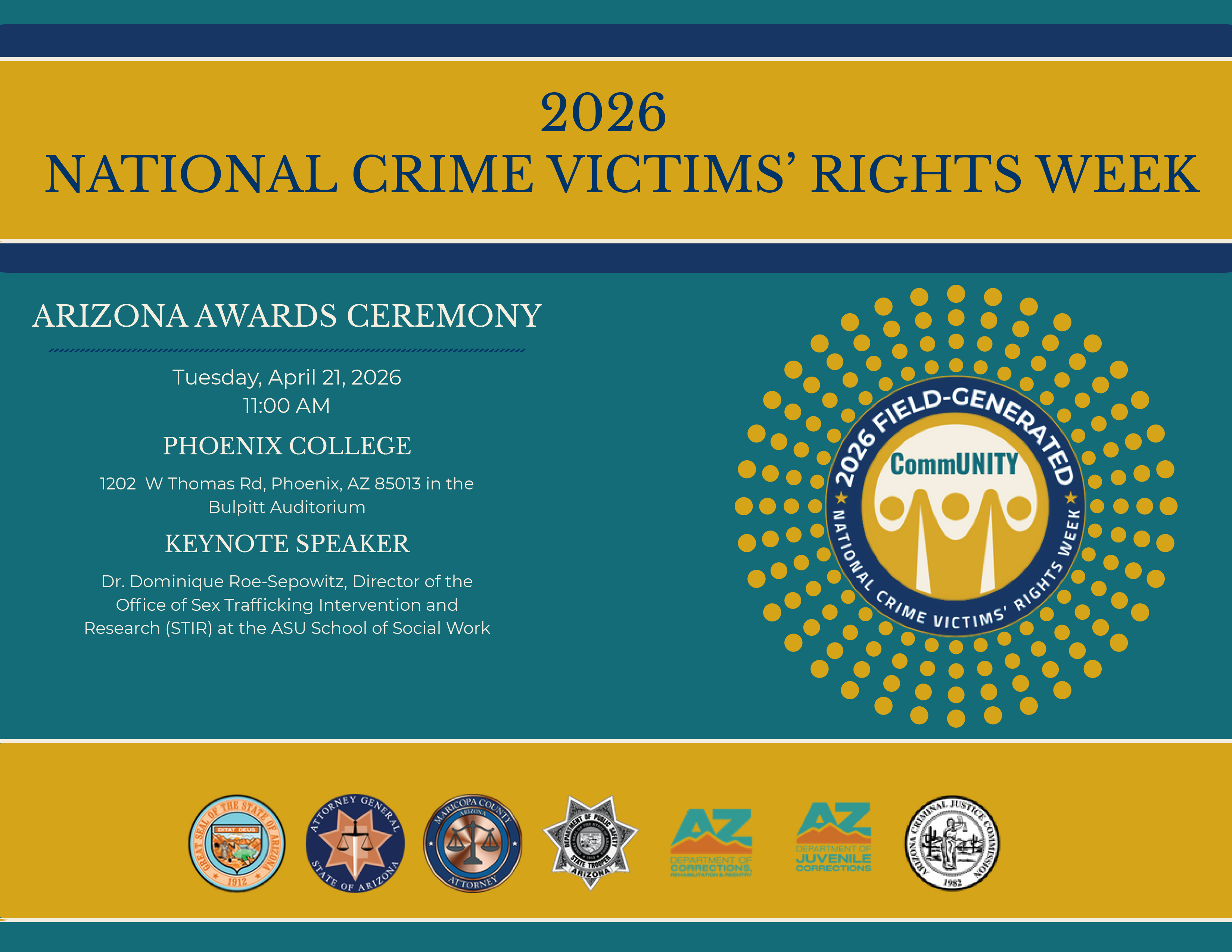 2026 National Crime Victims' Rights Week decorative banner.