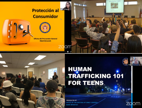Collage of various presentation slides.