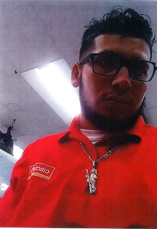 Sabino, man wearing glasses and red Circle K shirt.