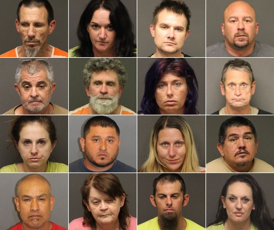 Photo collage of defendants