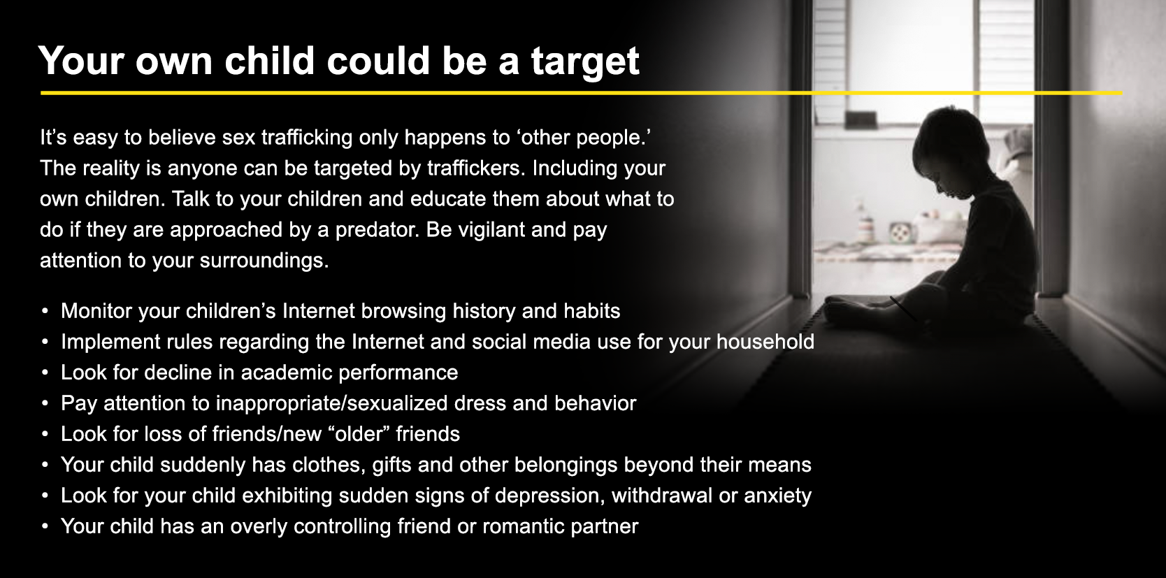 Your child could be a target.