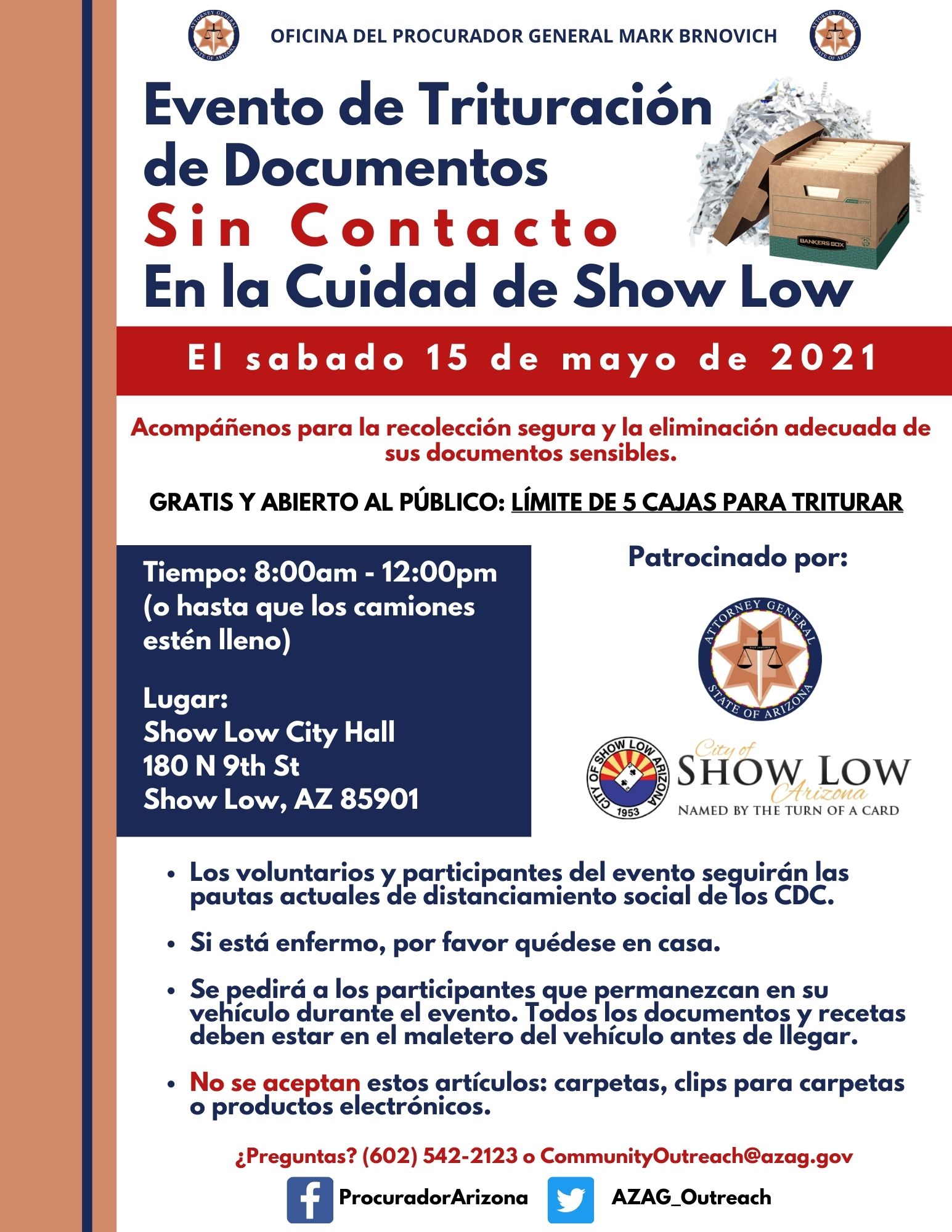 Show Low flyer in Spanish