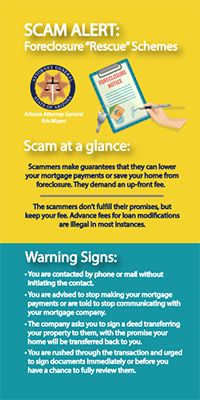 Two toned Foreclosure Schemes flyer