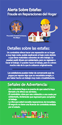 Two toned Home Repair Fraud flyer